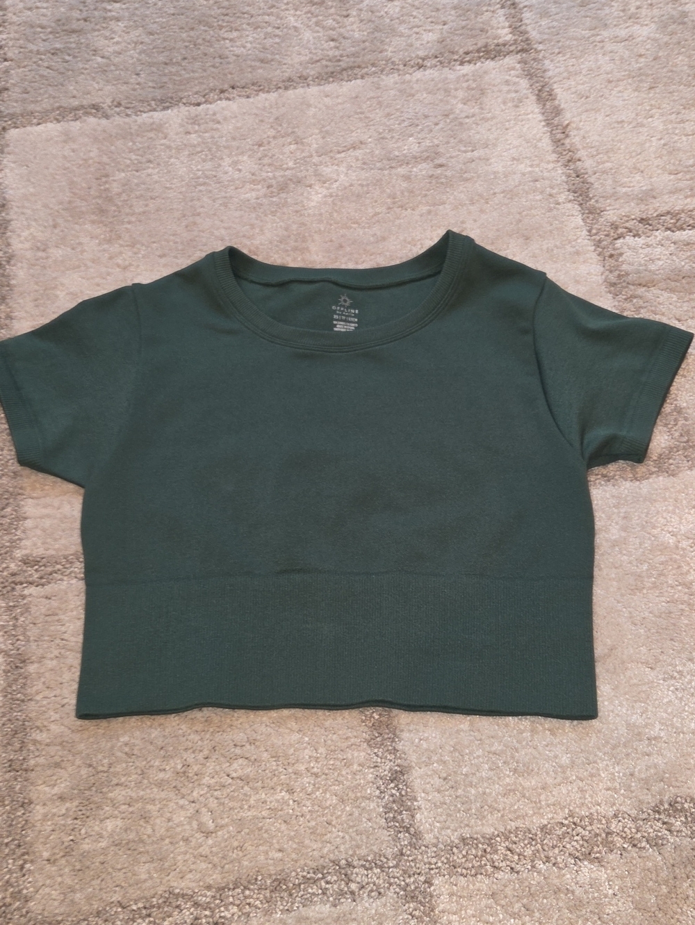 Offline By Aerie Dark Green Cropped Top